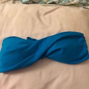Strapless Blue Bikini Top